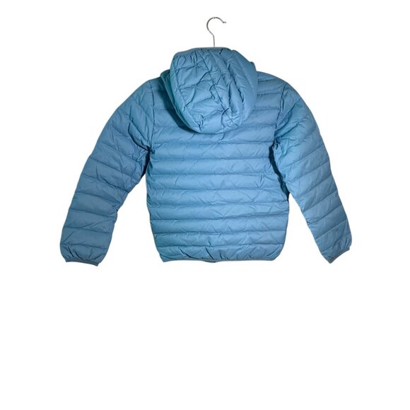 Hanna Andersson Hooded Puffer Jacket For Kids Light Blue Size 12  Warm Outdoor C - Picture 3 of 4
